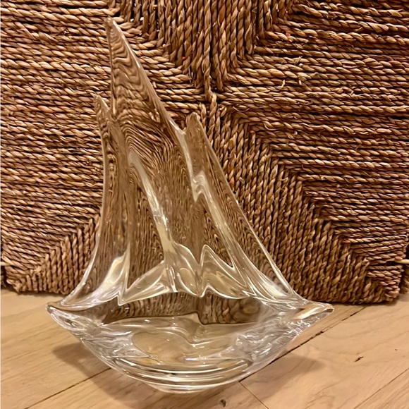 Signed Daum France vintage crystal 3 mast sail boat - Picture 2 of 8